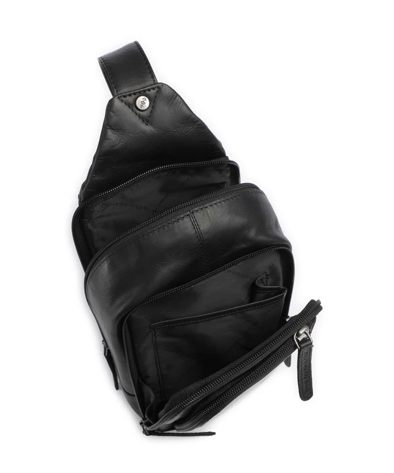 The Chesterfield Brand Wax Pull Up Cow Riga Sac sling black