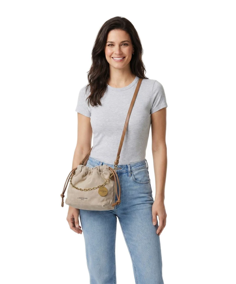 Liebeskind Lya II Denim S Sac seau beige