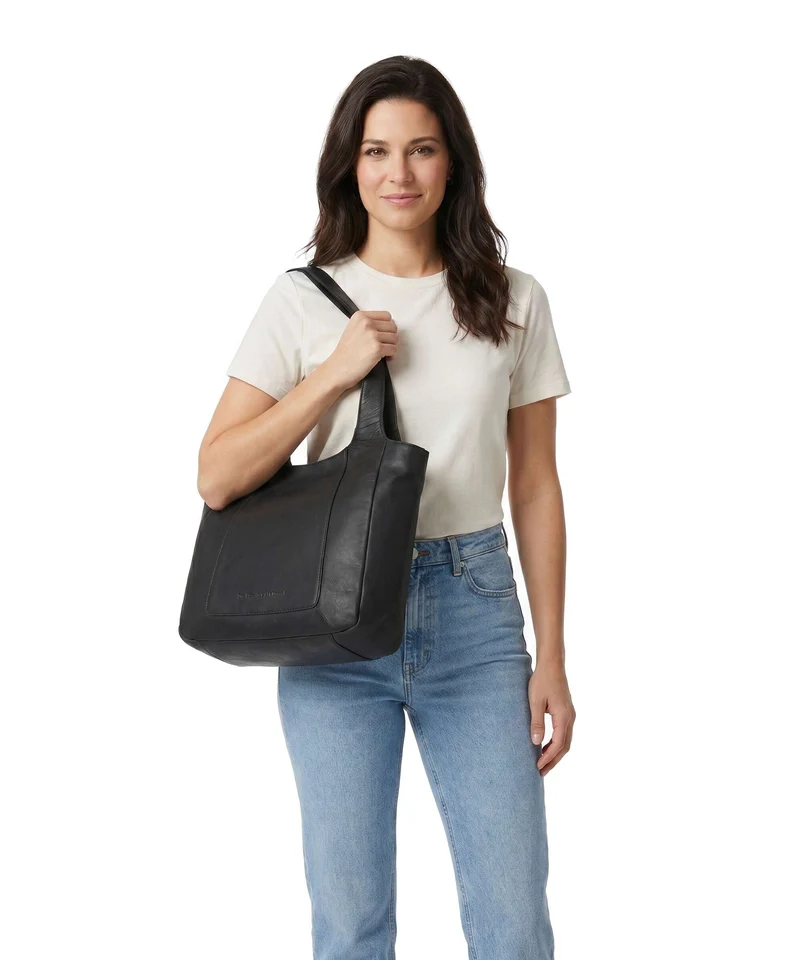 The Chesterfield Brand Wax Pull Up Cow Tofino Cabas black