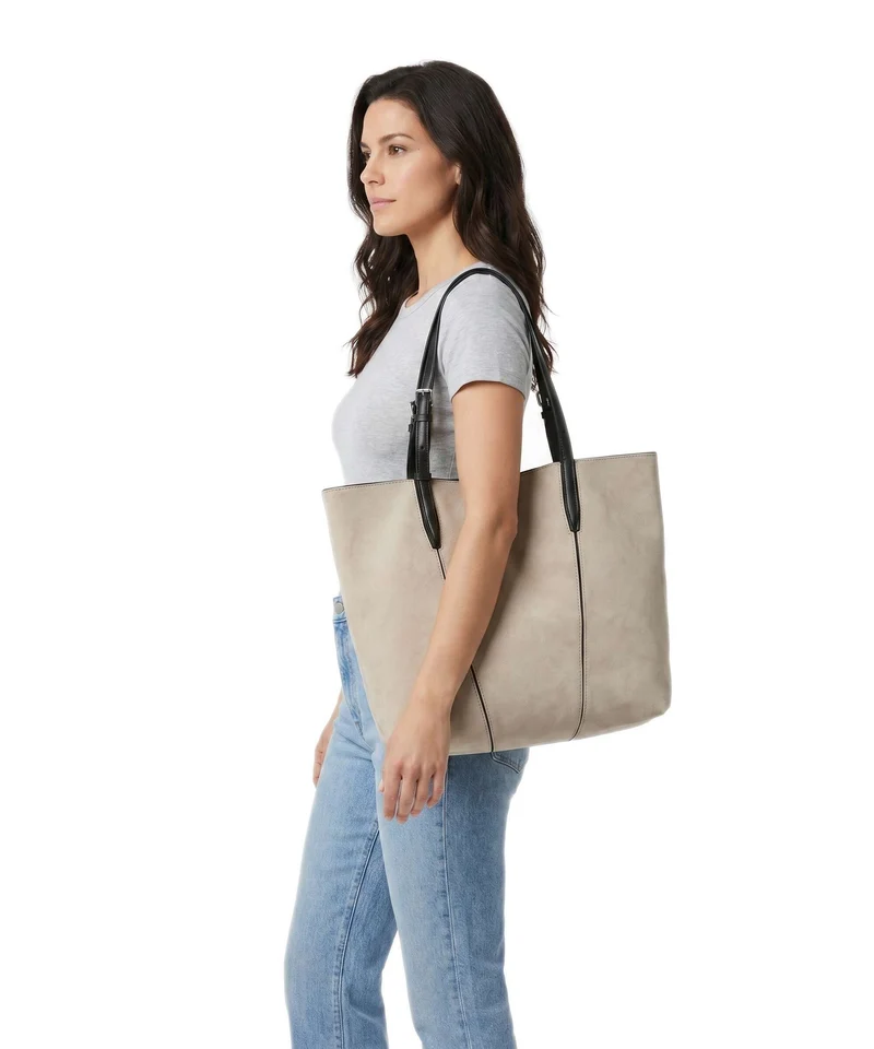 Liebeskind Una Recycled Suede M Cabas beige