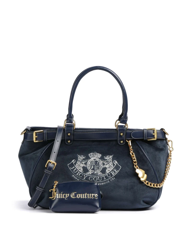 Juicy Couture Twig Narrative Velvet L Cabas blue depths