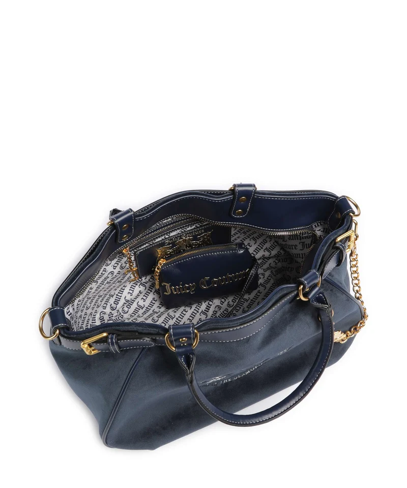 Juicy Couture Twig Narrative Velvet L Cabas blue depths