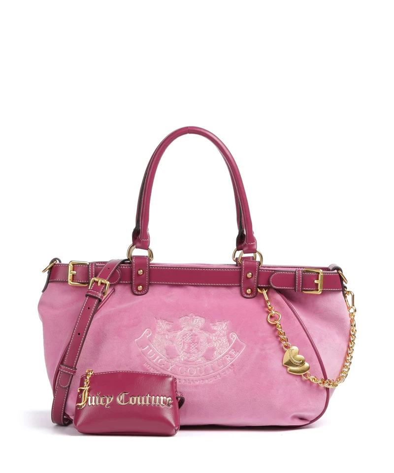 Juicy Couture Twig Narrative Velvet L Cabas super pink