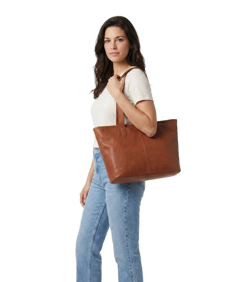 The Chesterfield Brand Wax Pull Up Cow Monza Cabas cognac