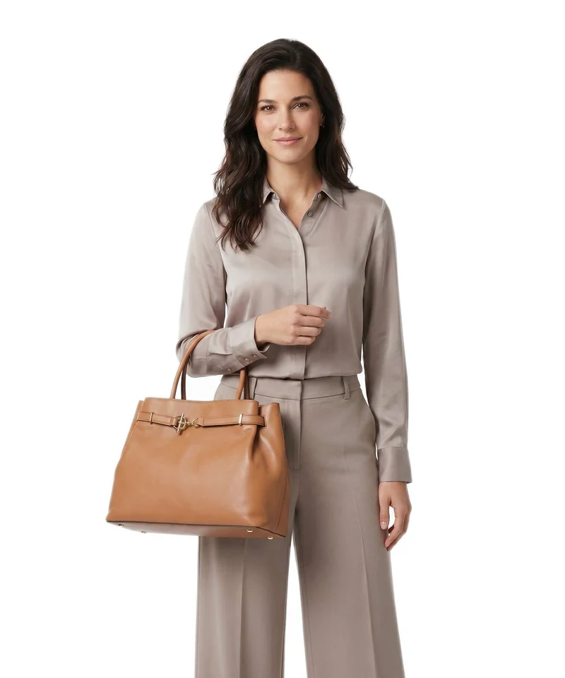 Lauren Ralph Lauren Blaike Large Sac à main classic caramel