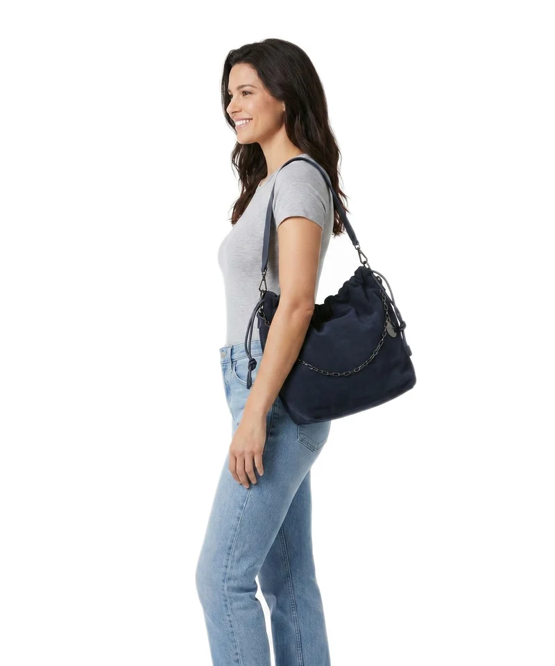 Liebeskind Lya II Hydro Suede M Sac seau peacoat