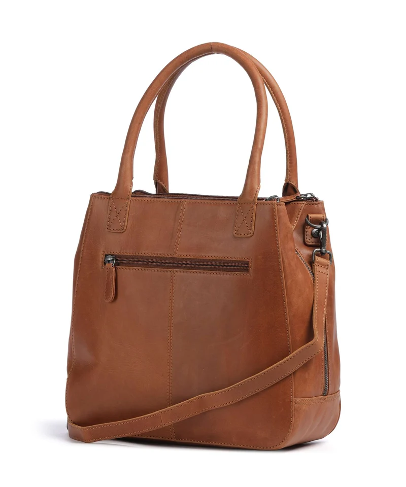 The Chesterfield Brand Wax Pull Up Cow Solvin Sac à main cognac
