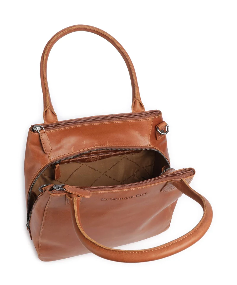 The Chesterfield Brand Wax Pull Up Cow Solvin Sac à main cognac