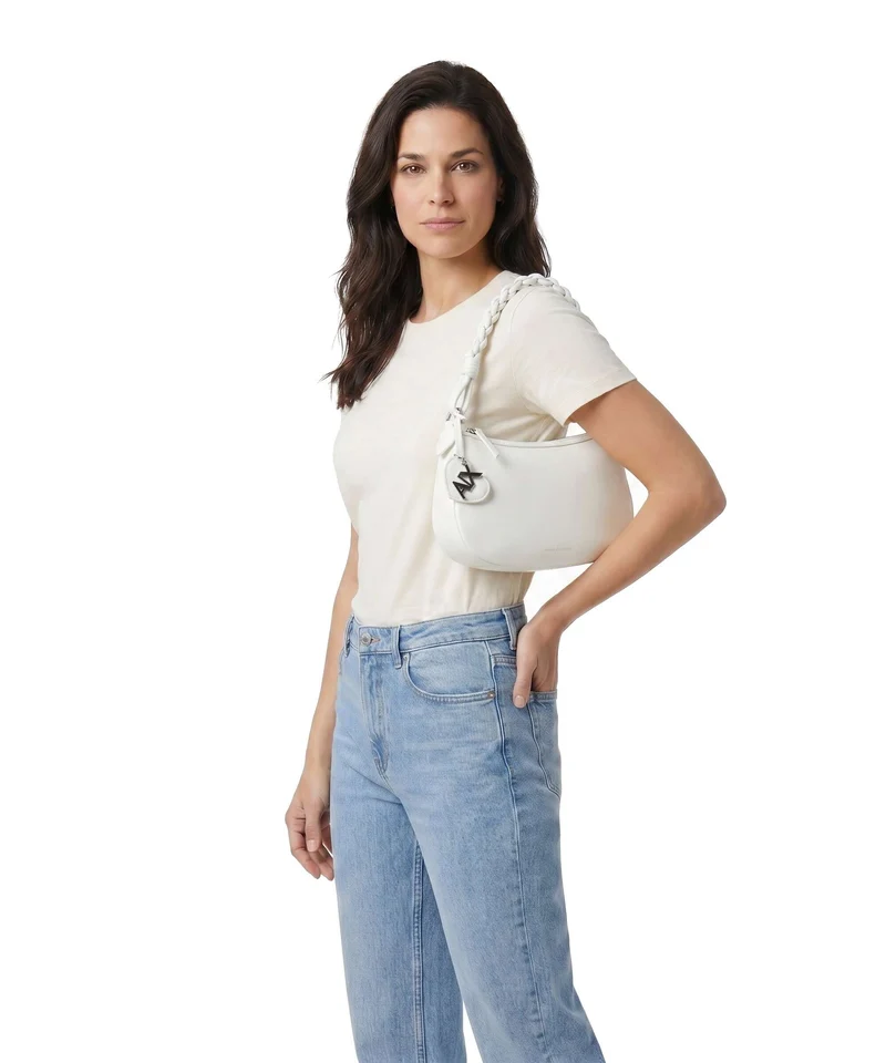 Armani Exchange Maya S Sac porté épaule off white