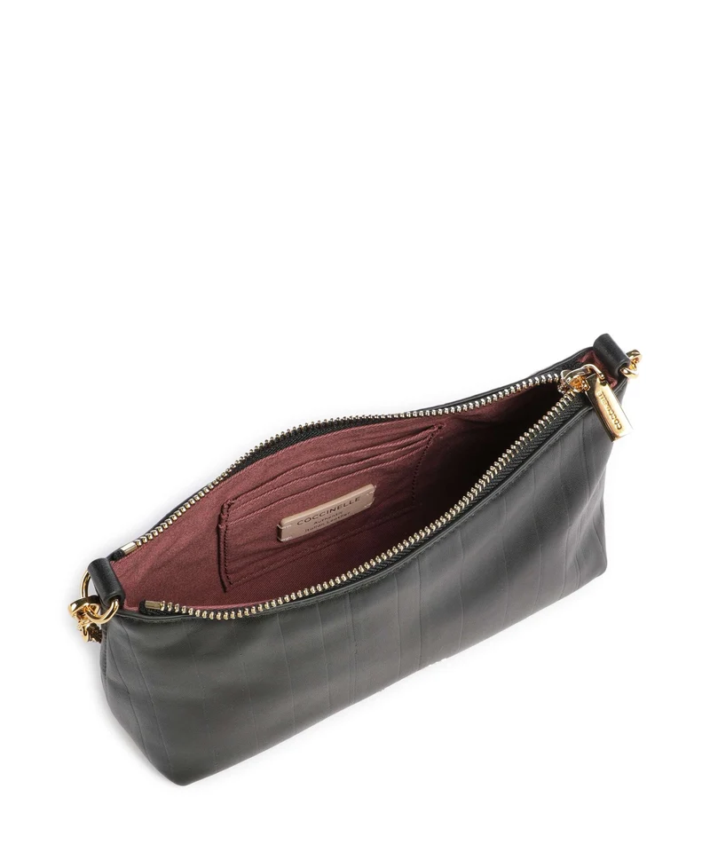 Coccinelle Aura Plisse Sac porté épaule noir