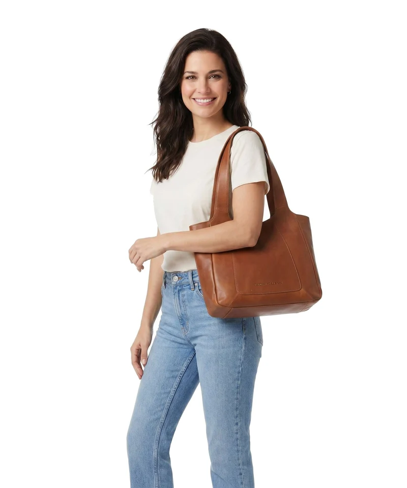 The Chesterfield Brand Wax Pull Up Cow Tofino Cabas cognac