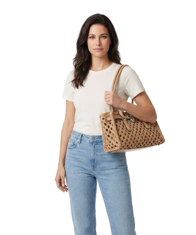 Michael Kors Hamilton Moderne Small Sac porté épaule peanut