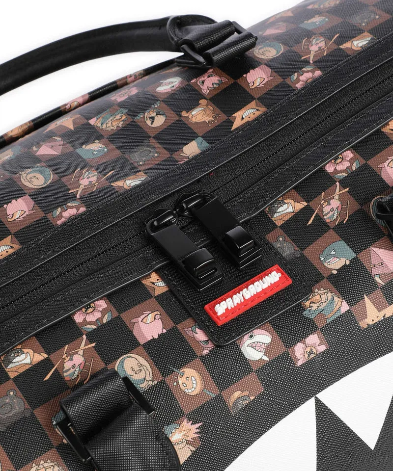 Sprayground Peeking Characters Remix Sac week-end brown