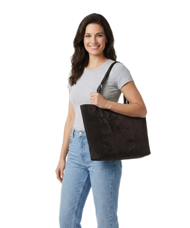 Liebeskind Una Recycled Suede M Cabas deep soil