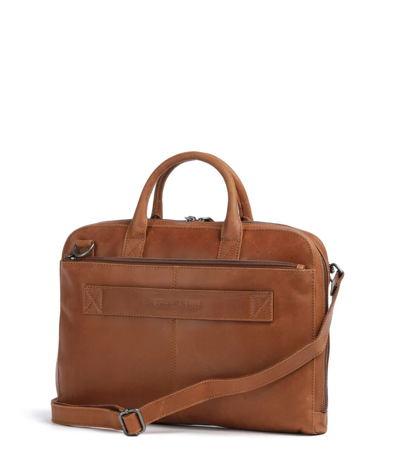 The Chesterfield Brand Wax Pull Up Cow Tilbury Porte-document cognac