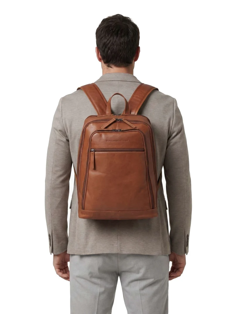 The Chesterfield Brand Wax Pull Up Cow Detroit Sac à dos cognac