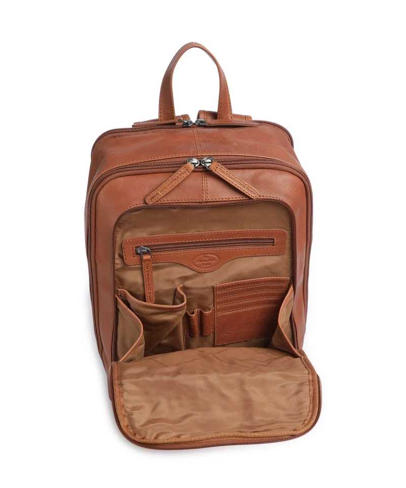 The Chesterfield Brand Wax Pull Up Cow Detroit Sac à dos cognac