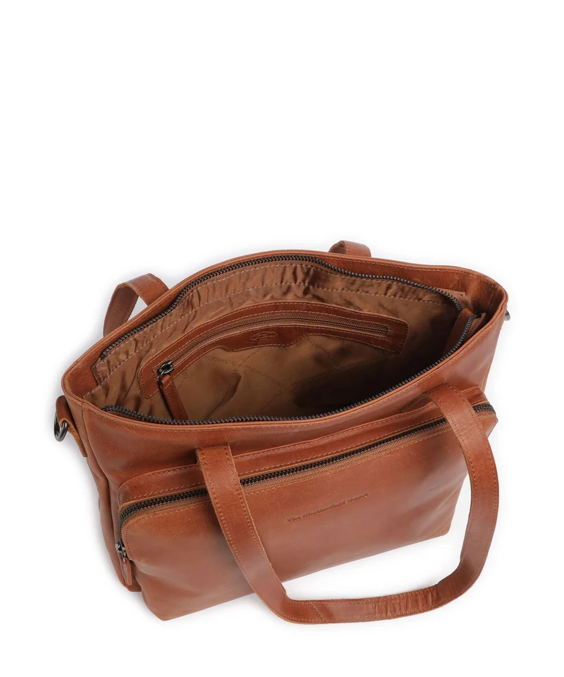 The Chesterfield Brand Wax Pull Up Cow Alicante Cabas cognac