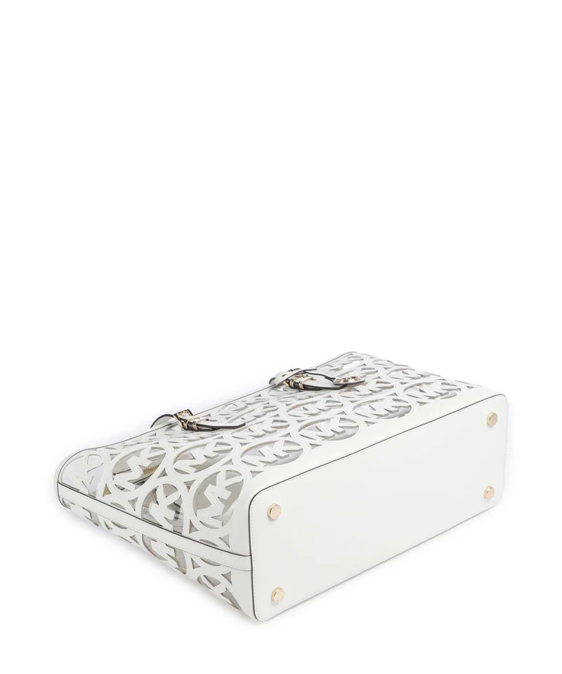 Michael Kors Quinn Large Cabas optic white