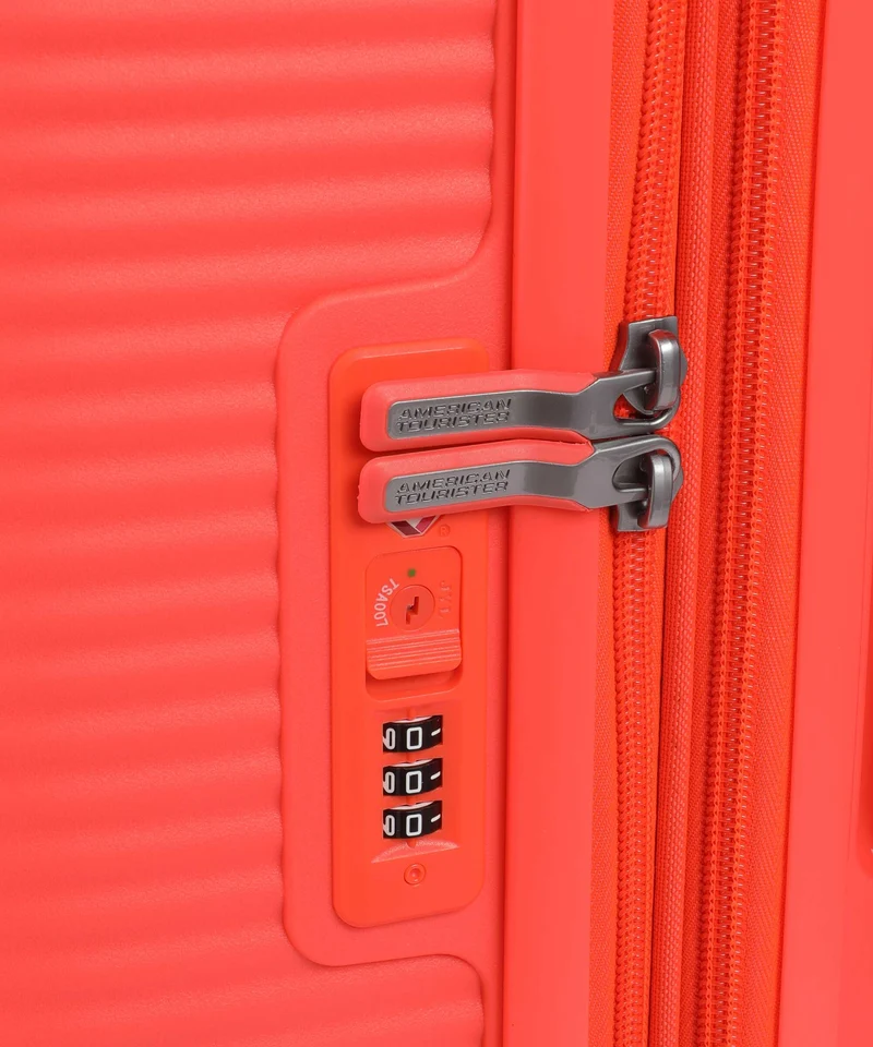 American Tourister Soundbox Valise 4 roues neon orange