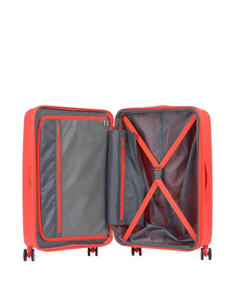 American Tourister Soundbox Valise 4 roues neon orange