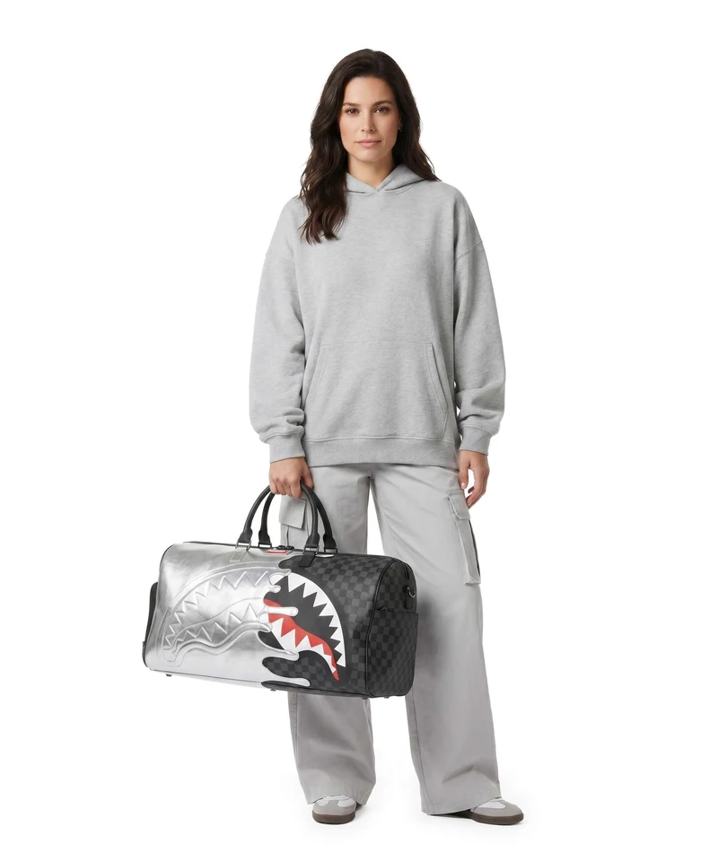 Sprayground Silver Side Drip Sac week-end silver