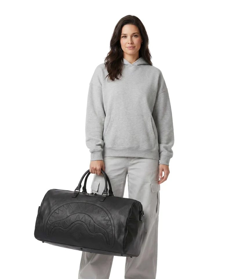 Sprayground Gold Brick Luxe Sac week-end black