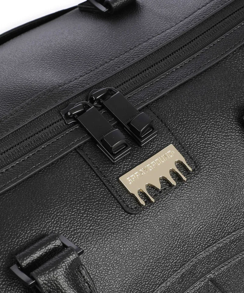 Sprayground Gold Brick Luxe Sac week-end black