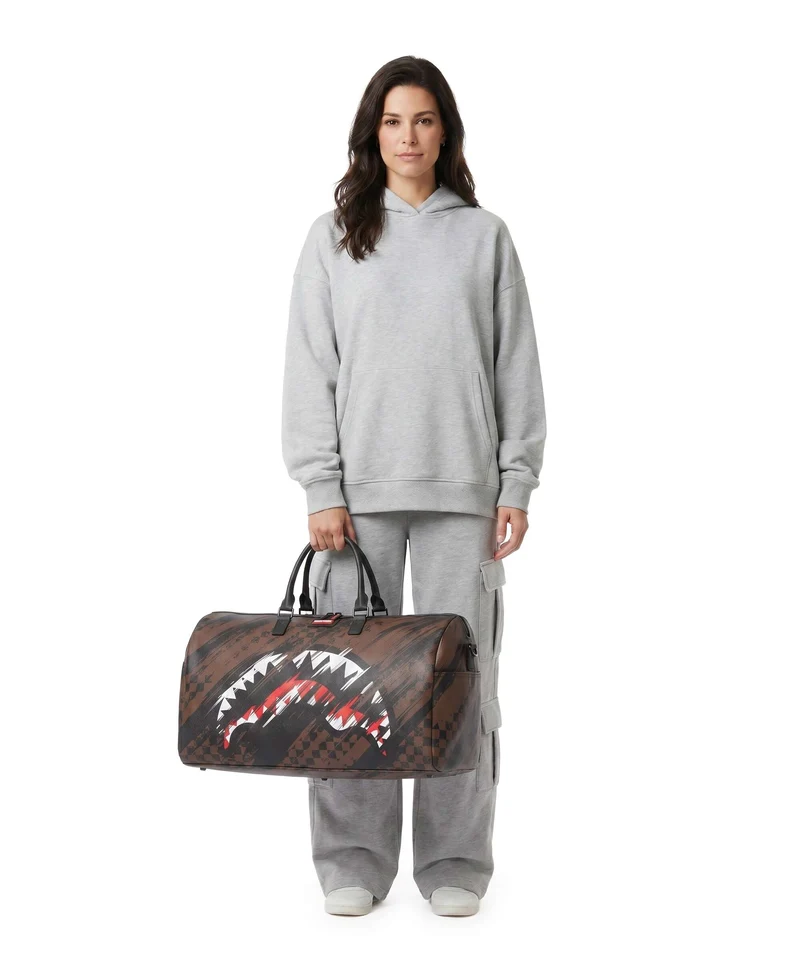 Sprayground Smeared Grunge Sac week-end brown