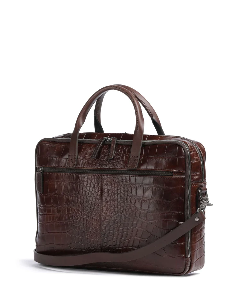 Castelijn & Beerens Croco Jules Porte-document mocca