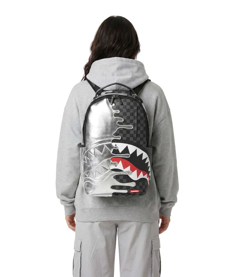 Sprayground Silver Side Drip Sac à dos silver
