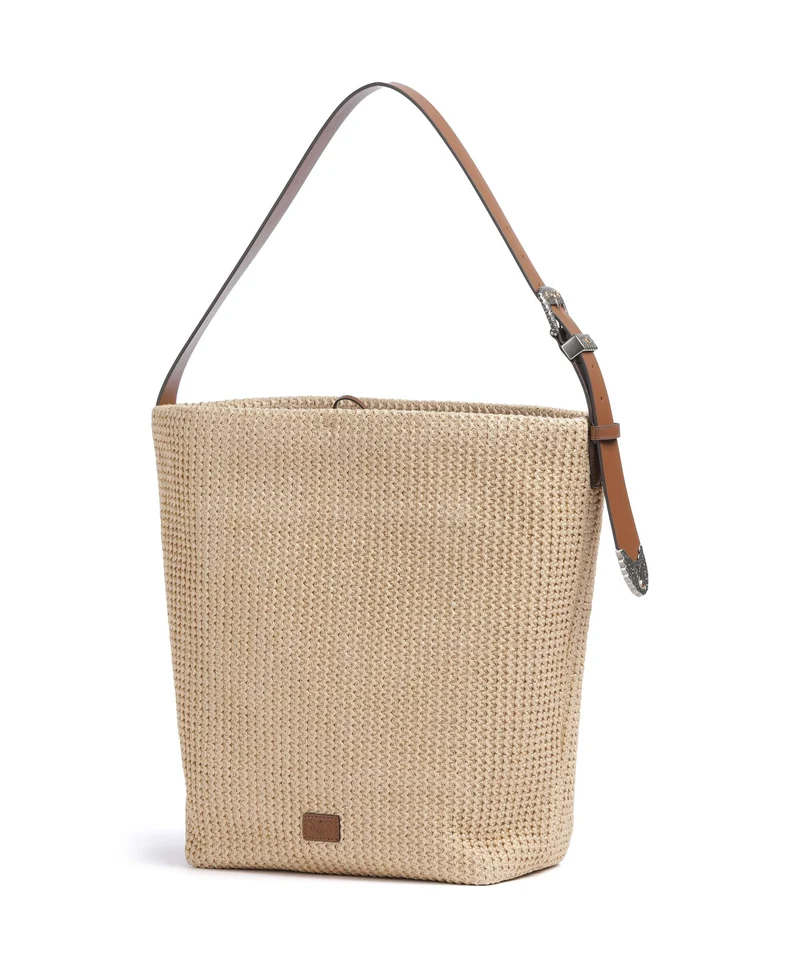 Pinko Big Sac fourre-tout paglia/cuoio/mix gal