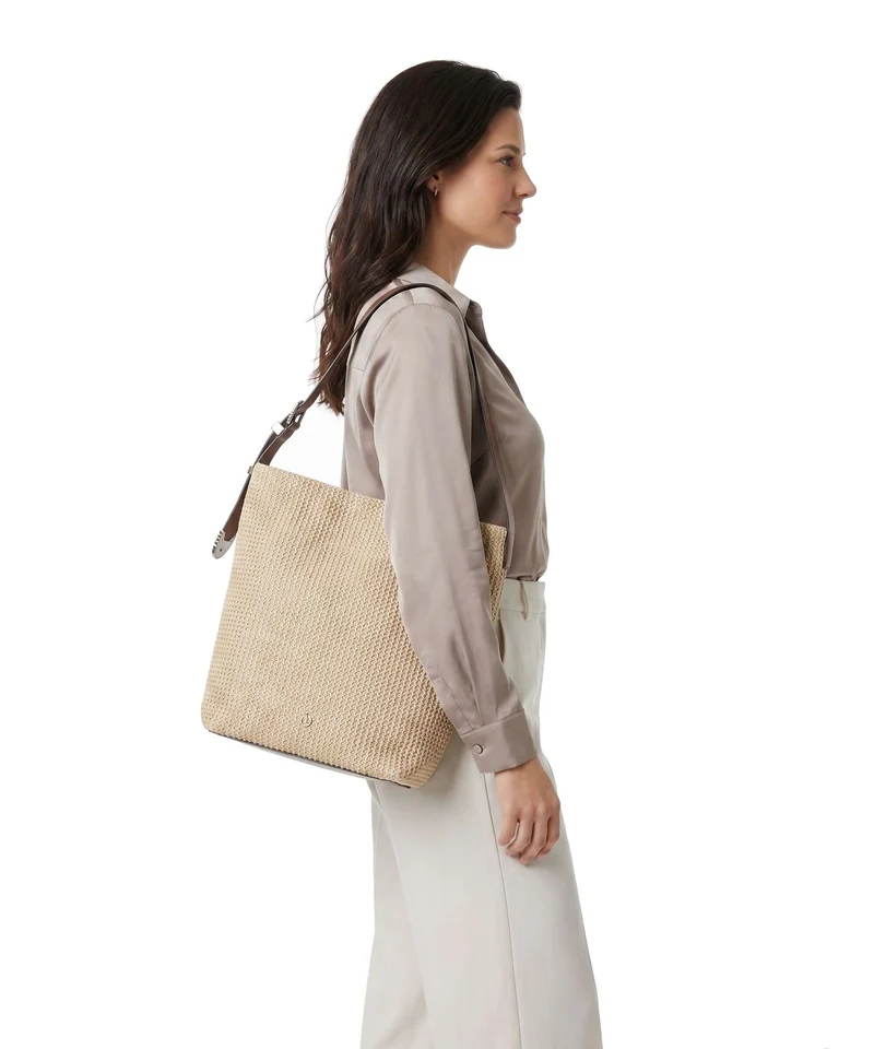 Pinko Big Sac fourre-tout paglia/cuoio/mix gal