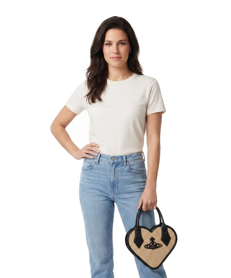 Vivienne Westwood Josephine Heart Sac à main natural