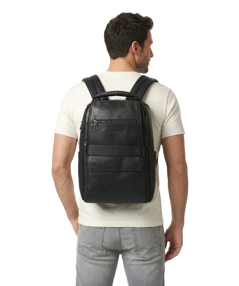 Piquadro Solm Sac à dos d'ordinateur black