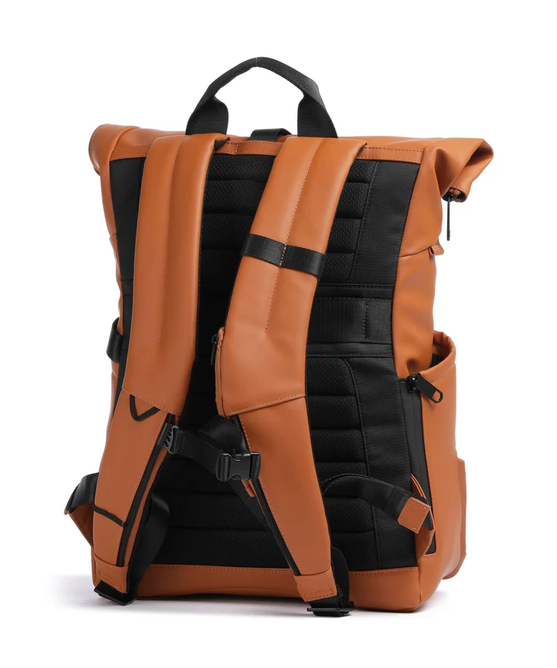 Piquadro Corner Special Sac à dos roll-top brique