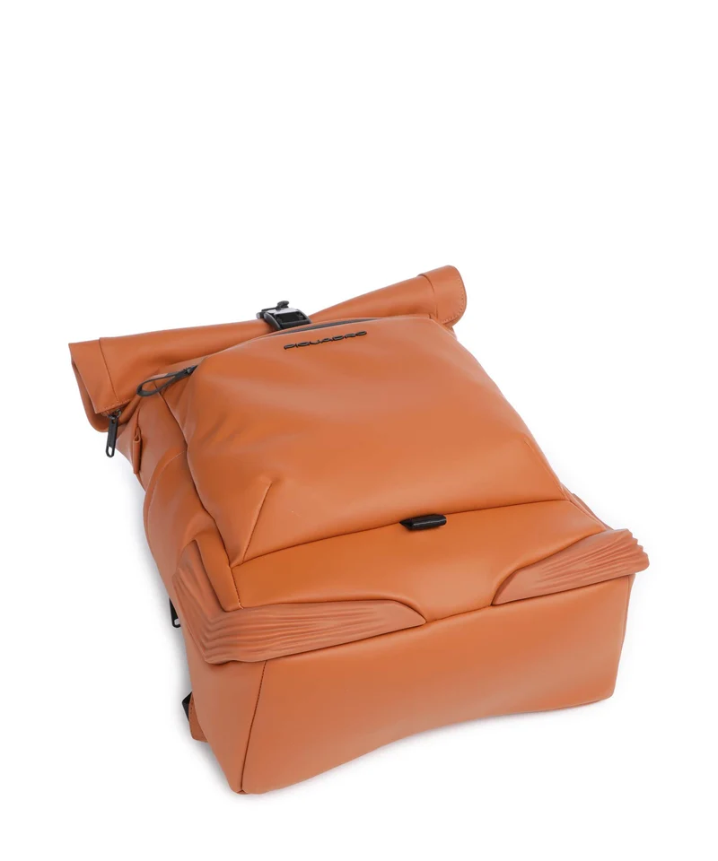 Piquadro Corner Special Sac à dos roll-top brique