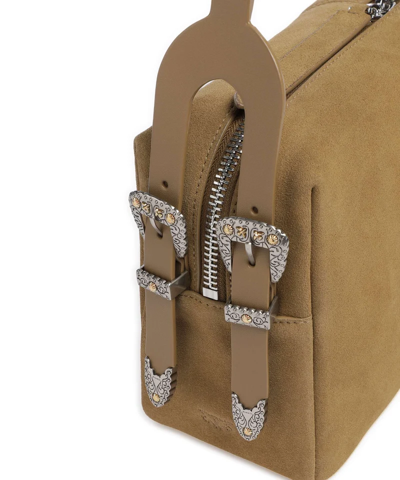 Pinko 24 Classic Sac porté épaule verde canguro/old silver