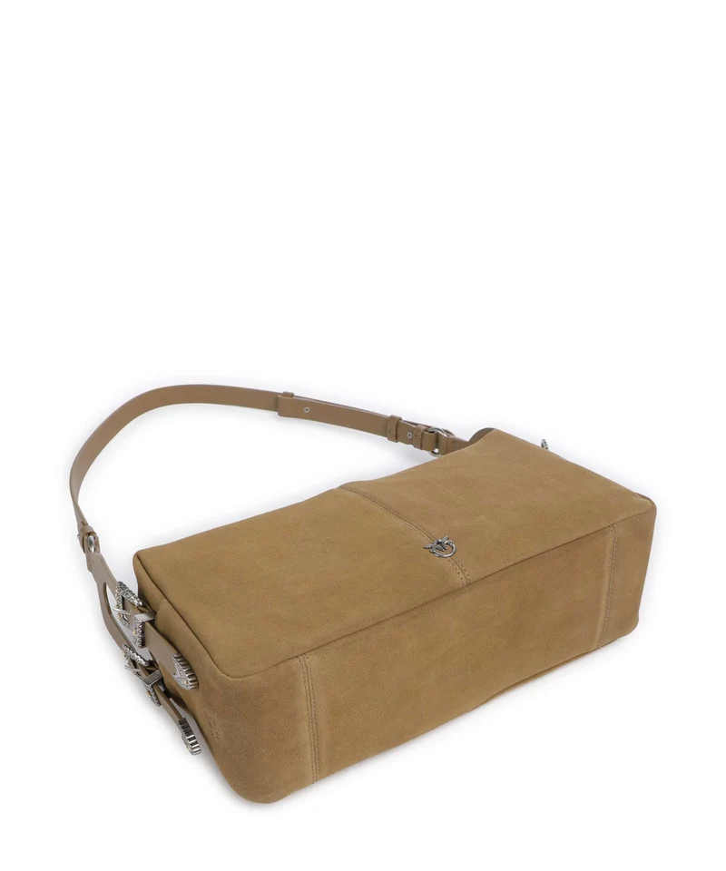 Pinko 24 Classic Sac porté épaule verde canguro/old silver