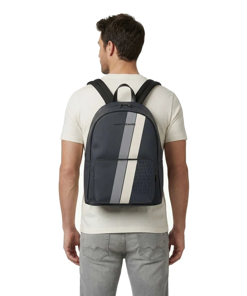 Armani Exchange Dylan Sac à dos navy/chiseled stone/off white