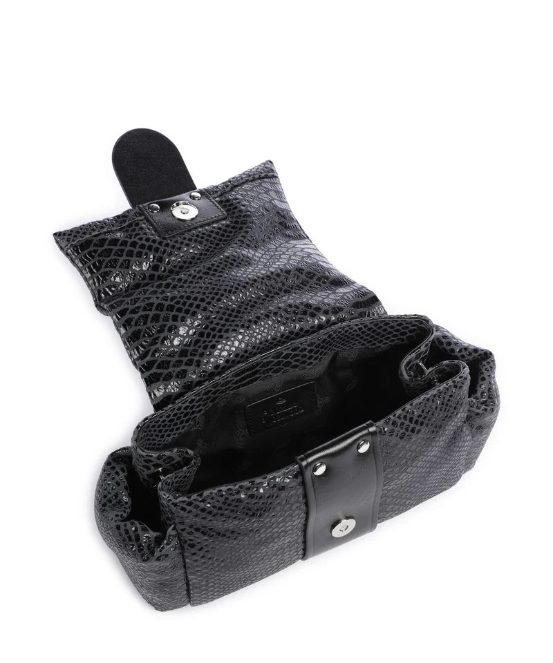 Vivienne Westwood Hazel Snake Effect Sac porté épaule dark grey