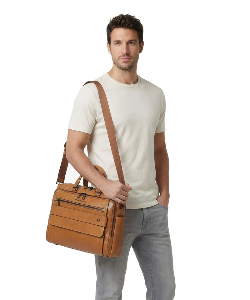 Piquadro Solm Porte-document beige