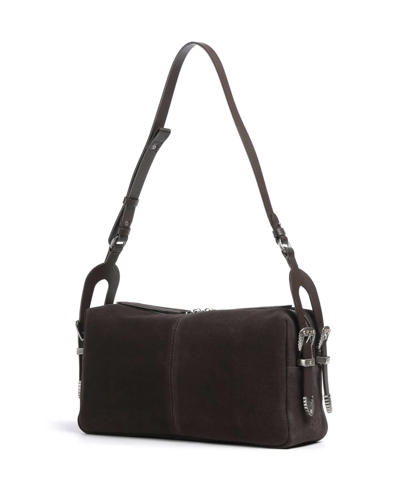 Pinko 24 Classic Sac porté épaule marrone/chicco di caffe/old silver