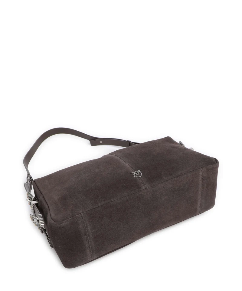Pinko 24 Classic Sac porté épaule marrone/chicco di caffe/old silver