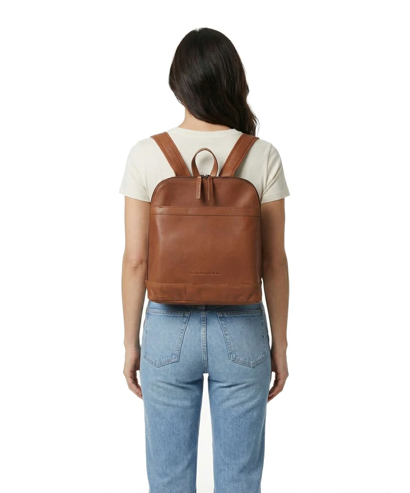 The Chesterfield Brand Wax Pull Up Cow Tigris Sac à dos cognac