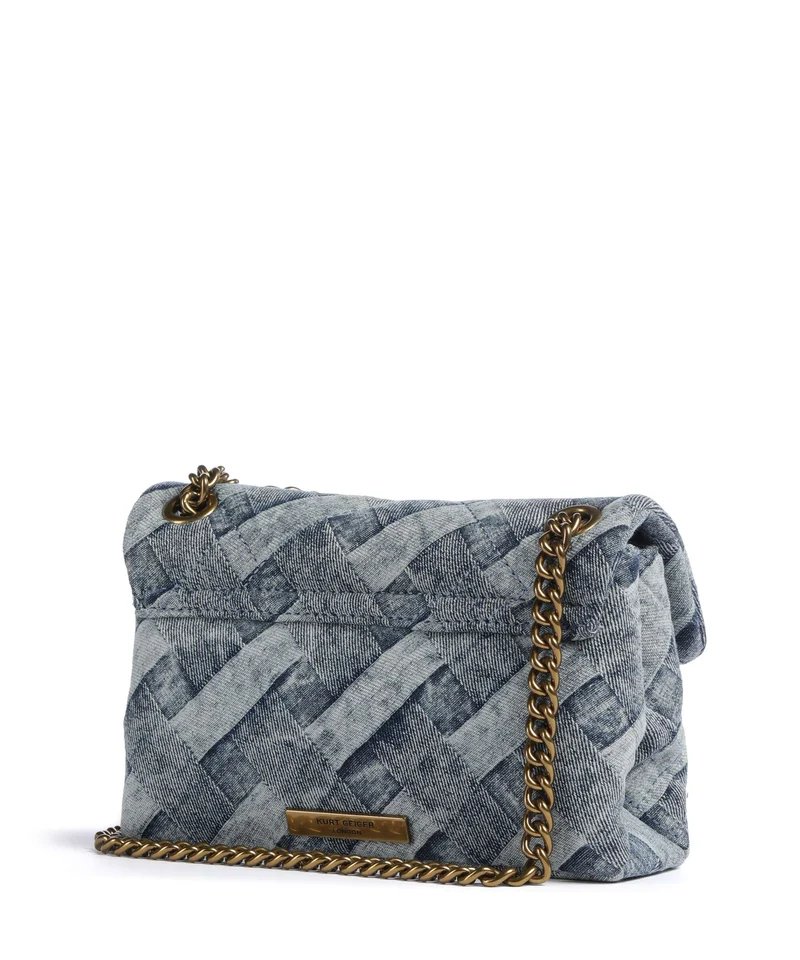 Kurt Geiger Kensington Mini Sac porté épaule denim