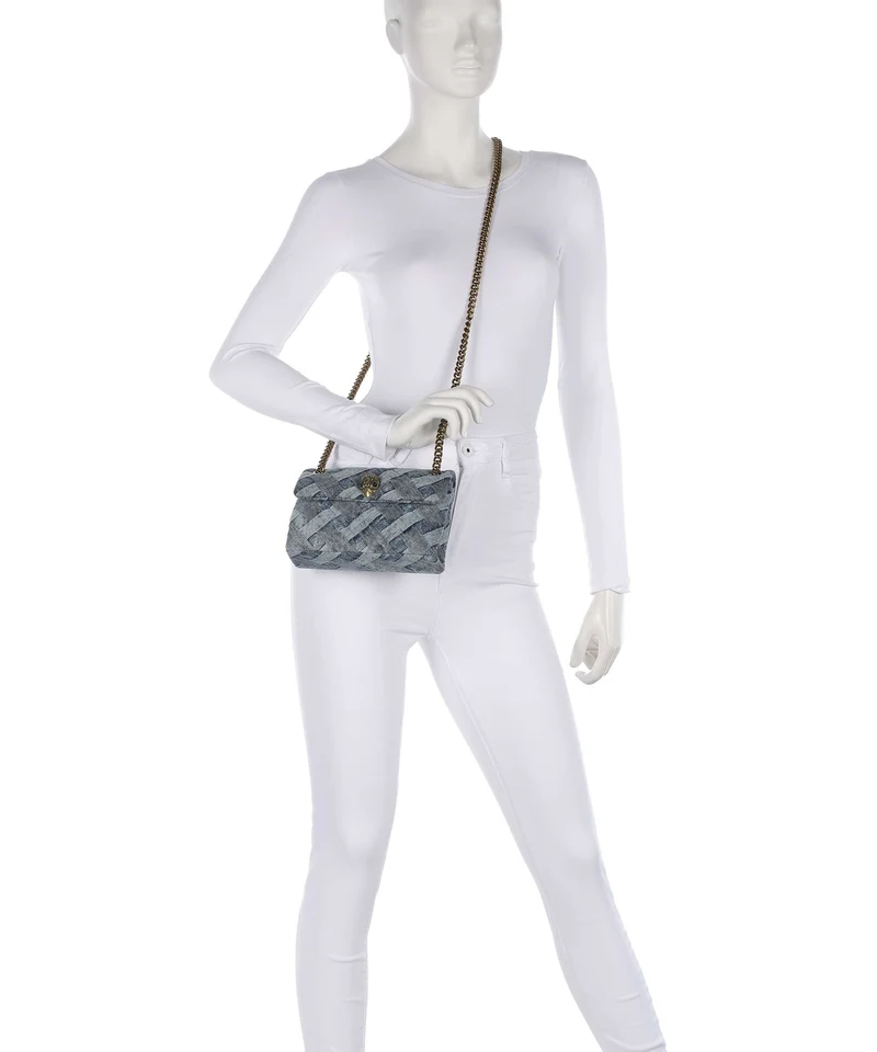 Kurt Geiger Kensington Mini Sac porté épaule denim
