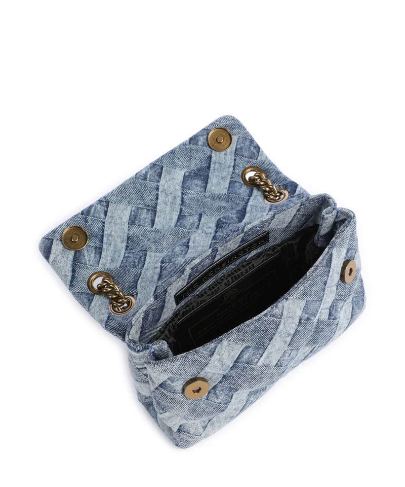 Kurt Geiger Kensington Mini Sac porté épaule denim