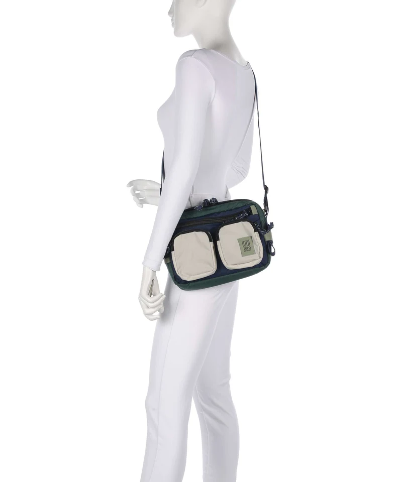 Topo Designs Block Sac bandoulière forest/bone white