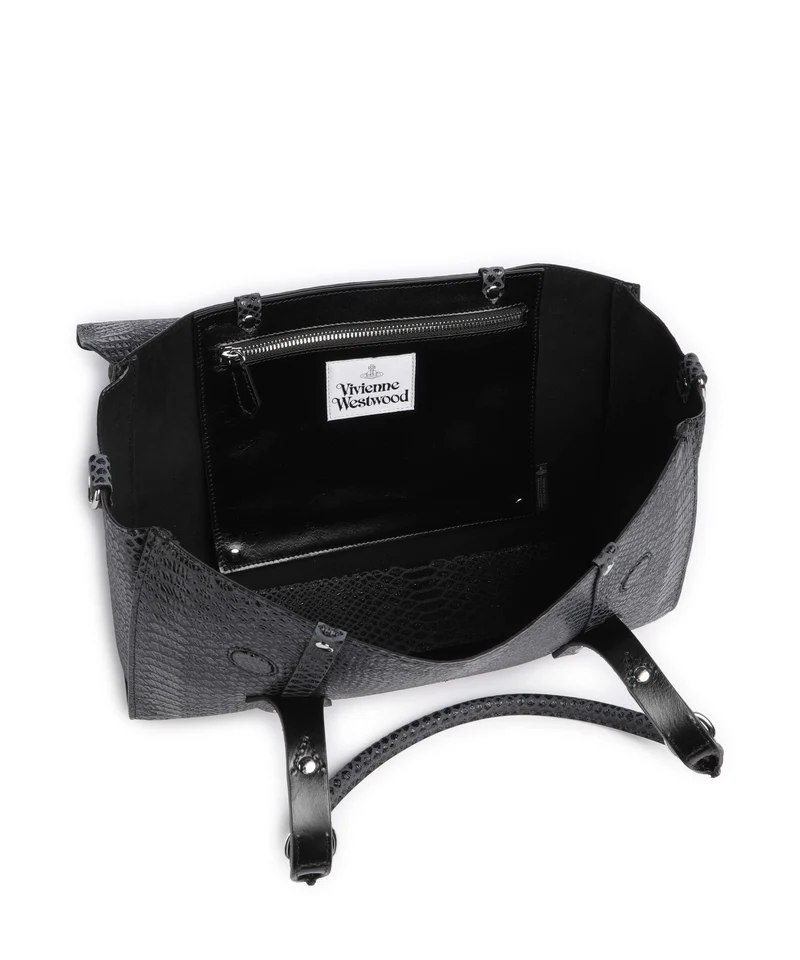 Vivienne Westwood Bettina Snake Effect Medium Sac à main dark grey